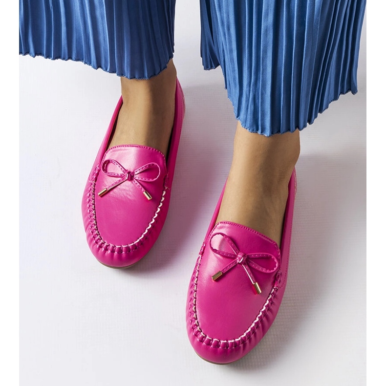 Rosa Schleife-Loafer von Via Foria 1