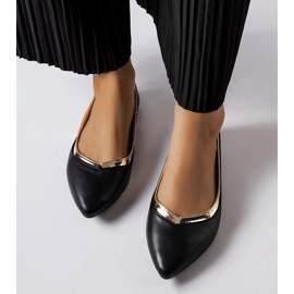 Schwarze, spitze Ballerinas von Vittorio 1