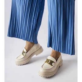 Inna Beigefarbene Slipper mit Schlanders-Schnalle 1