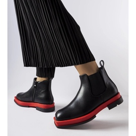 Inna Flache schwarze Tarquinia-Stiefel 1