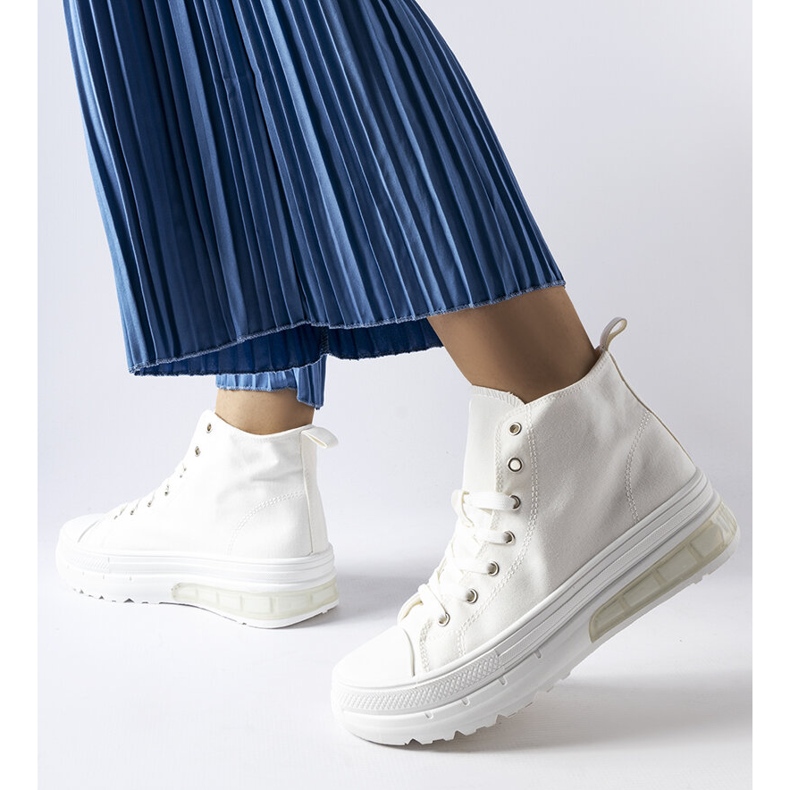 Inna Weiße High-Top-Sneaker von Quiet 1