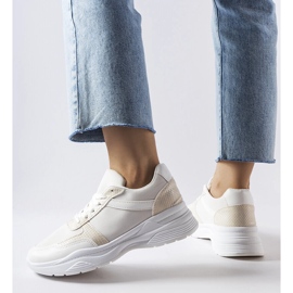 Weiße Sneakers mit Schlangenhaut-Akzenten von Diego 1