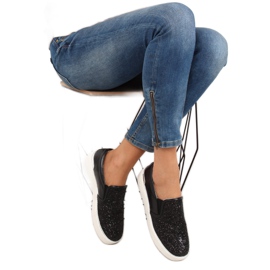 Stylischer eleganter Slipony 788-26 Schwarz 2