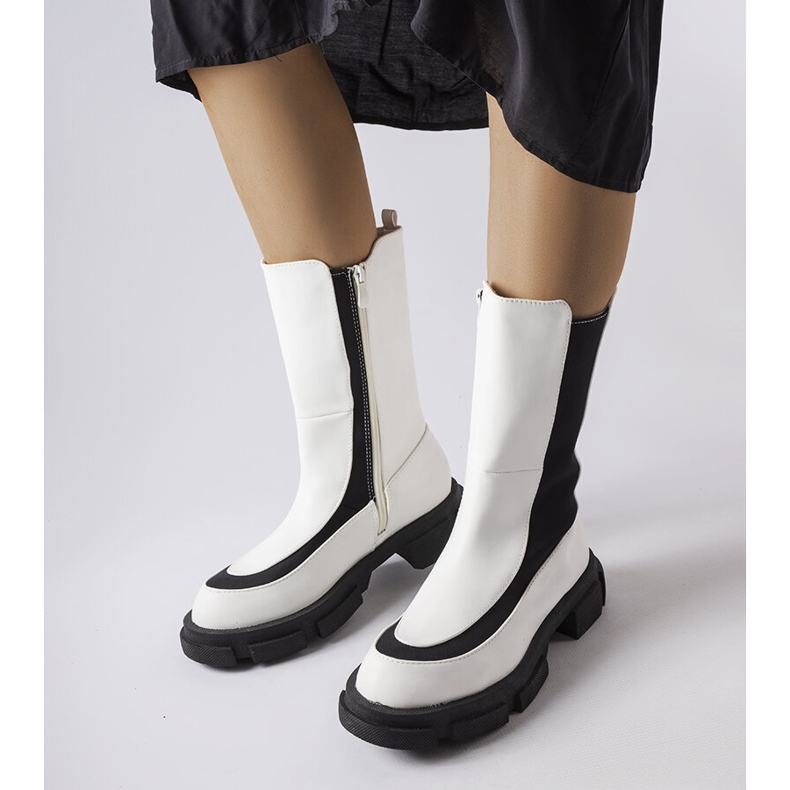 Weiße Gontin-Stiefeletten 1