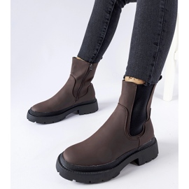 Braune, massive, isolierte Stiefeletten von Banaudon 1