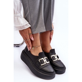 Lewski Shoes Damen-Lederschuhe auf der Plattform Schwarz Lewski 3398/2 6