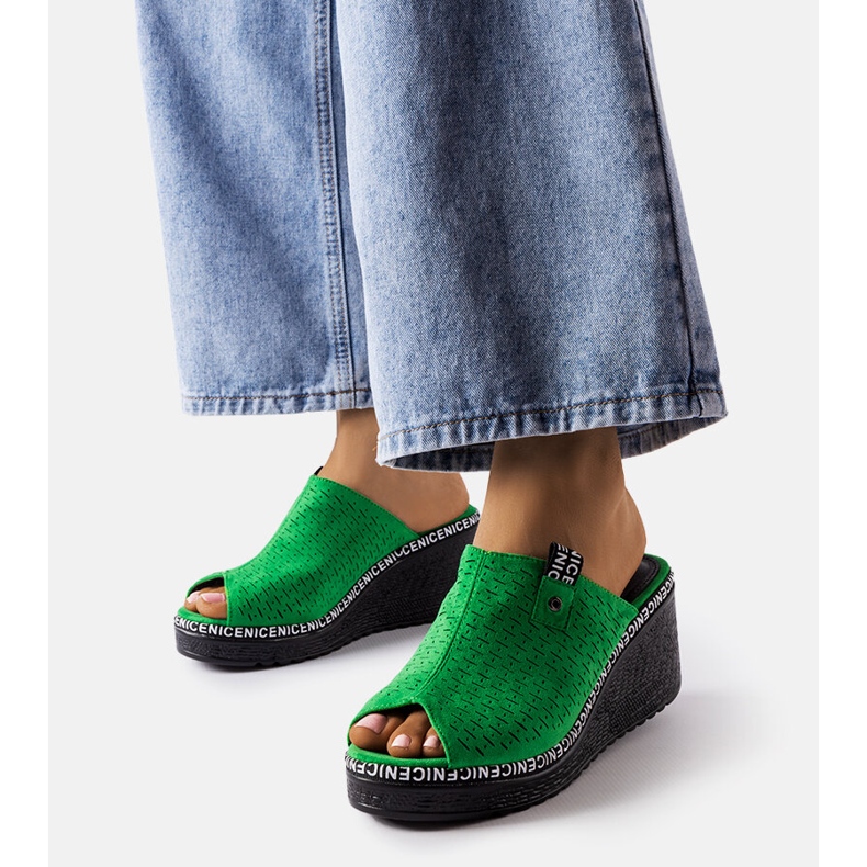 Grüne Keilsandaletten von Fulvia 1