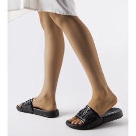 Moiariello-Slipper aus schwarzem Gummi 1