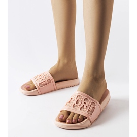 Moiariello-Pantoletten aus rosa Gummi 1