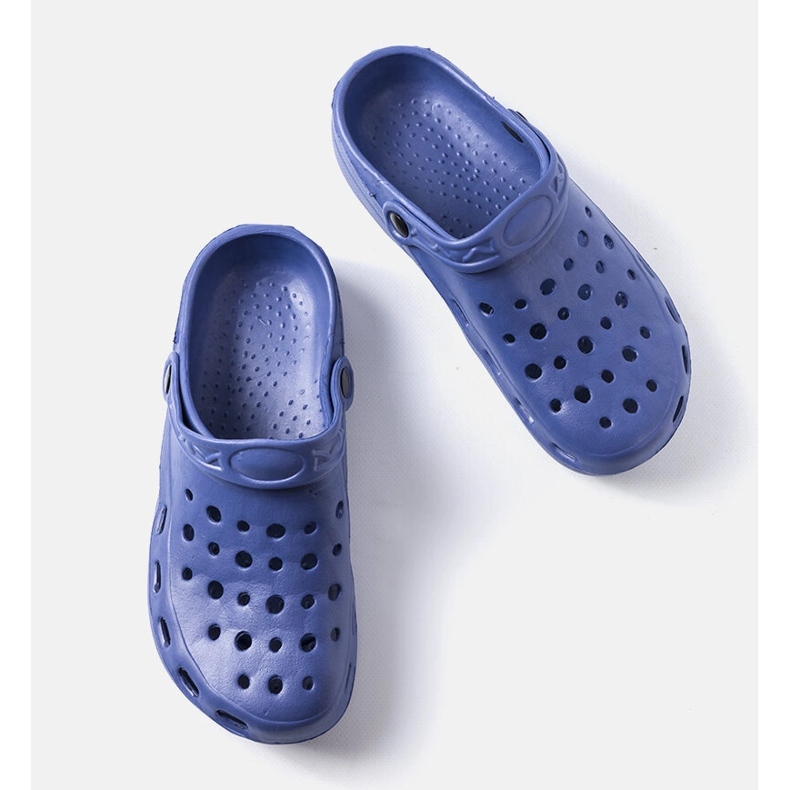 Inna Marineblaue Slide-Sandalen aus Schaumstoff von Hayes 1