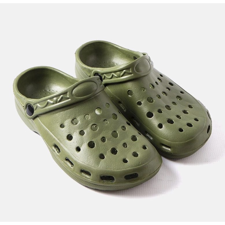 Grüne Slof-Schaumhausschuhe für Herren 1