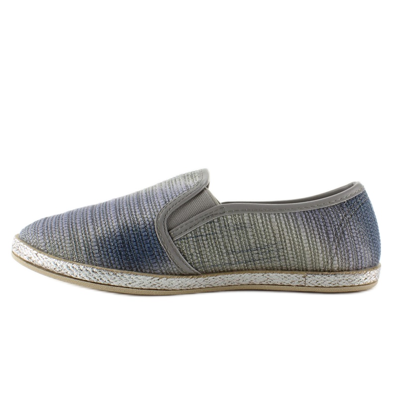 Stilvolle, grau schattierte Slip-On-Sneakers blau 1