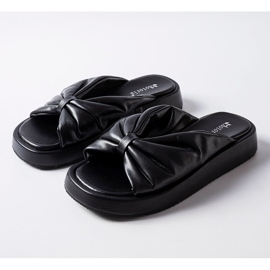 Schwarze Sandalen mit niedrigem Keilabsatz von Hog 1