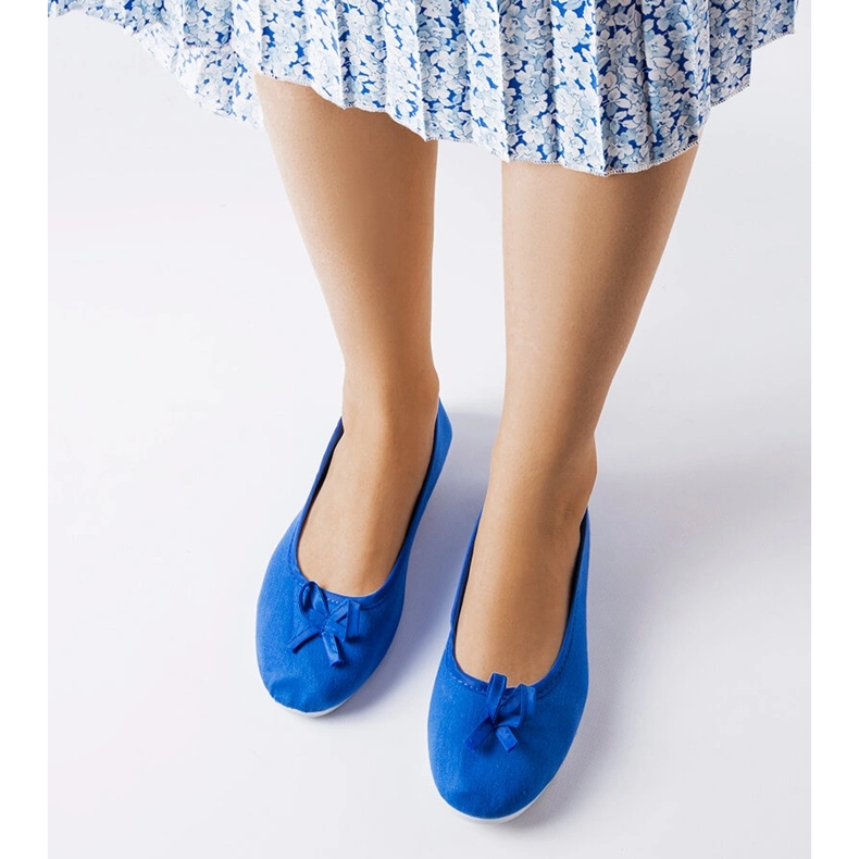 Blaue Stoffballerinas von Gendron 1