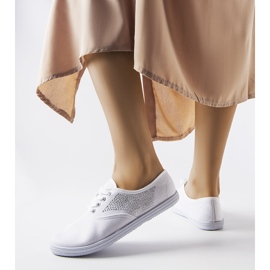 Weiße Sneakers mit Strasssteinen von Godfrey 1