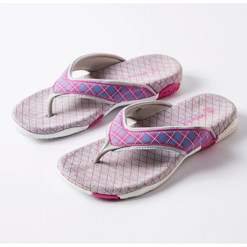 Graue und rosa Textil-Flip-Flops von Luigia 1