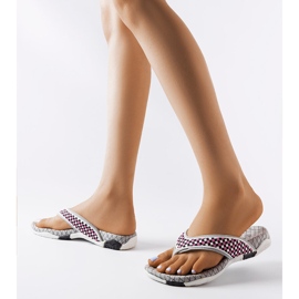 Graue und schwarze Textil-Flip-Flops von Mareta 1