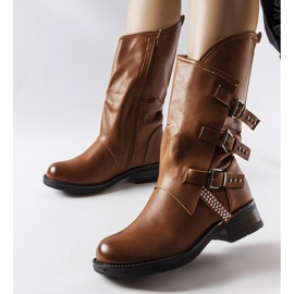 Braune Stiefel mit Schnallen von Bojle 1