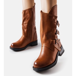 Braune Stiefel mit Schnallen von Bojle 2