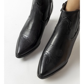 Schwarze klassische Cowboystiefel von Gustav 1