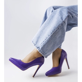 Kristin lila klassische High Heels 1