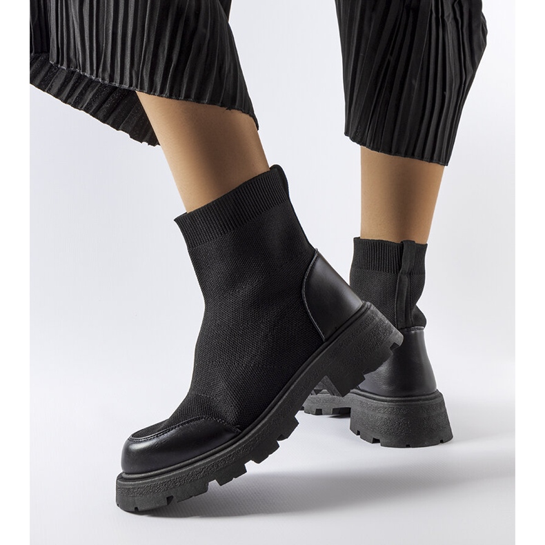Schwarze Sock-Boots von Lonte 1