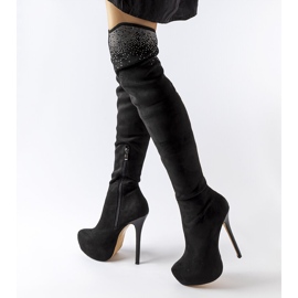 Inna Schwarze High-Heel-Stiefel von Pisanelli 1