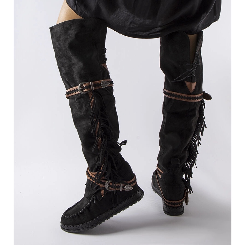 Inna Schwarze Keilstiefel von Novella 1