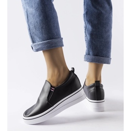 Inna Schwarze Dionisia-Sneaker mit Keilabsatz 1