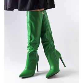 Grüne High-Heel-Stiefel von Masanti 1
