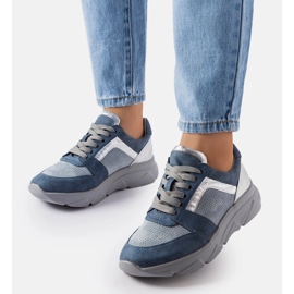 Blaue perforierte Sneakers von Trecasali 1