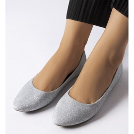 Inna Silberne Glitzer-Ballerinas von Serinto 1