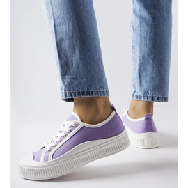 Lila Plateau-Sneaker von Alfianello violett 1