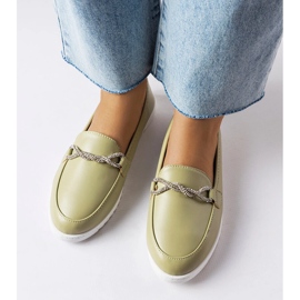 Grüne Slipper mit Strasssteinen von Paola 1