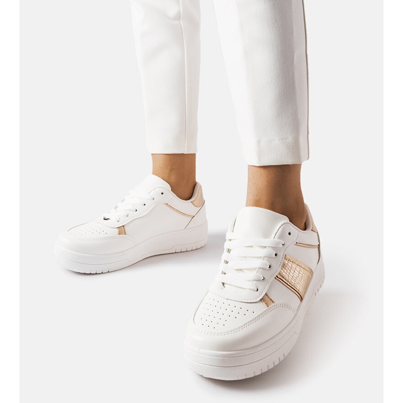 Weiß-goldene Sport-Sneaker von Parma 1