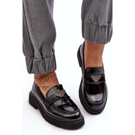 Damen-Mokassins mit flachem Absatz, Schwarz, Venla 2