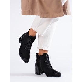 W. Potocki Damenstiefel Potocki schwarz mit Schnürung 1