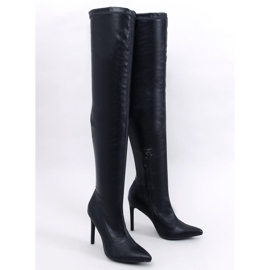 Dearica Schwarze Stiletto-Stiefel 1
