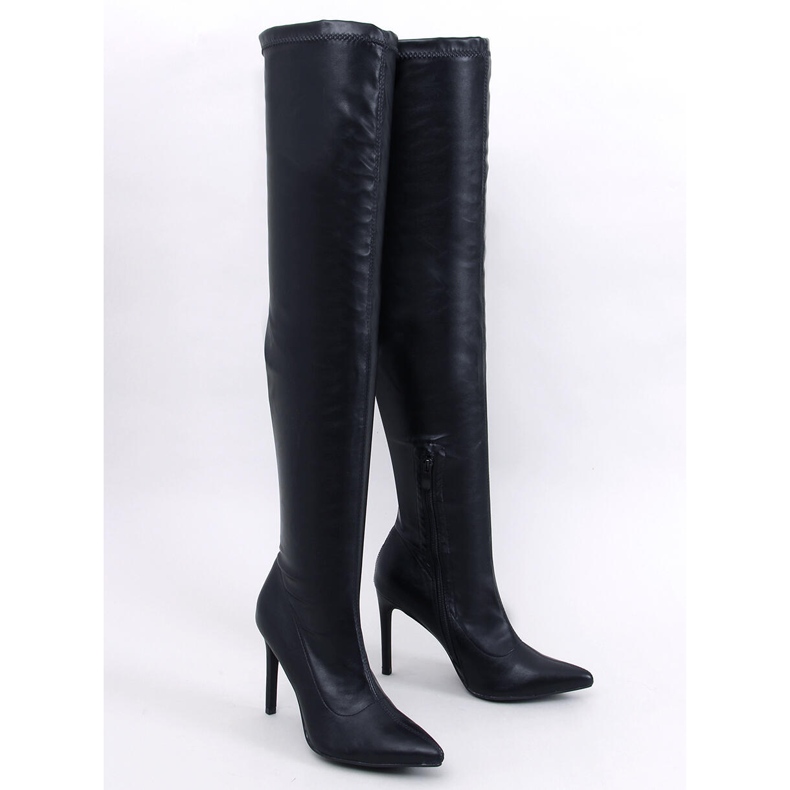 Dearica Schwarze Stiletto-Stiefel 1
