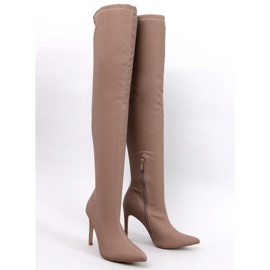 Dearica Khaki Stiletto-Stiefel beige 1