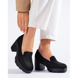 W. Potocki Damen Wildleder Stöckelschuhe Potocki schwarz 1