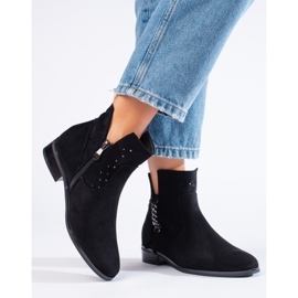 Durchbrochene Springstiefel Vinceza schwarz 1