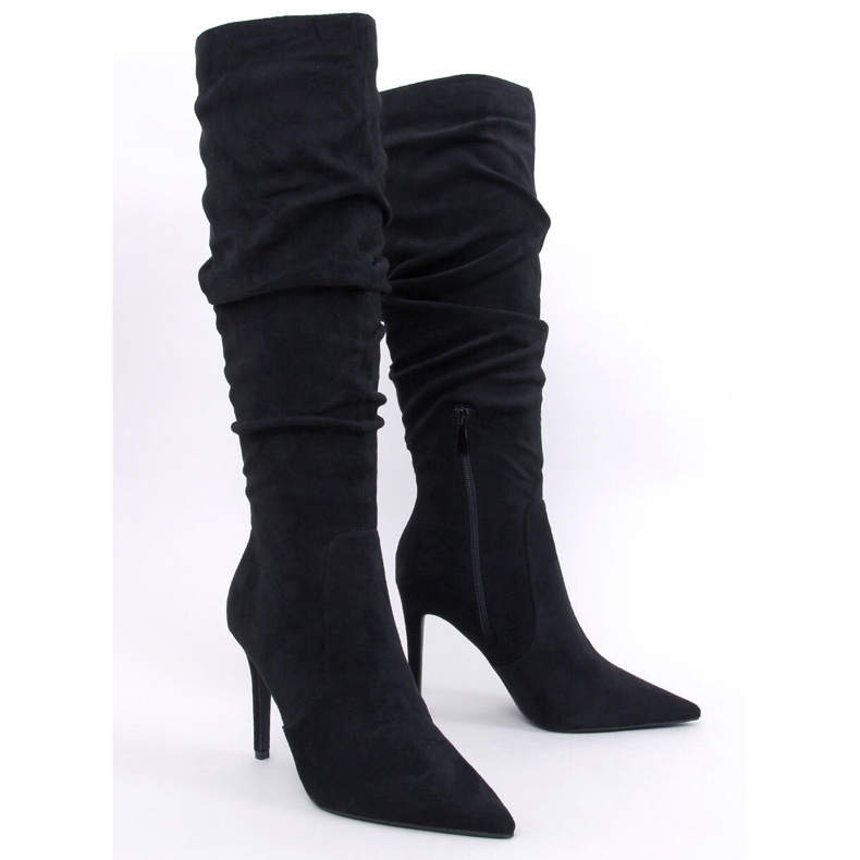 Klassische High-Heel-Stiefel von Danielle Black schwarz 1