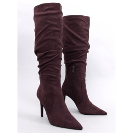 Klassische High-Heel-Stiefel von Danielle Brown braun 1