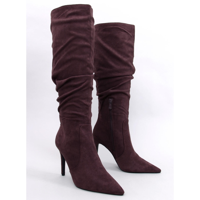 Klassische High-Heel-Stiefel von Danielle Brown braun 1