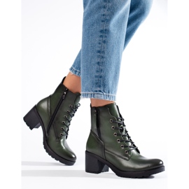 W. Potocki Damenstiefeletten, grün, Potocki 1