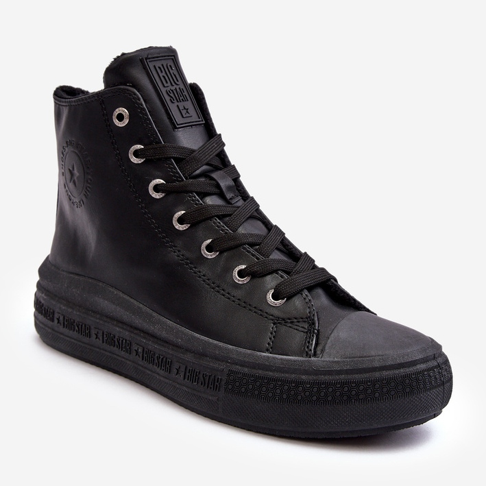 Isolierte Damen-Sneaker mit Reißverschluss, Schwarz, Big Star MM274023 1