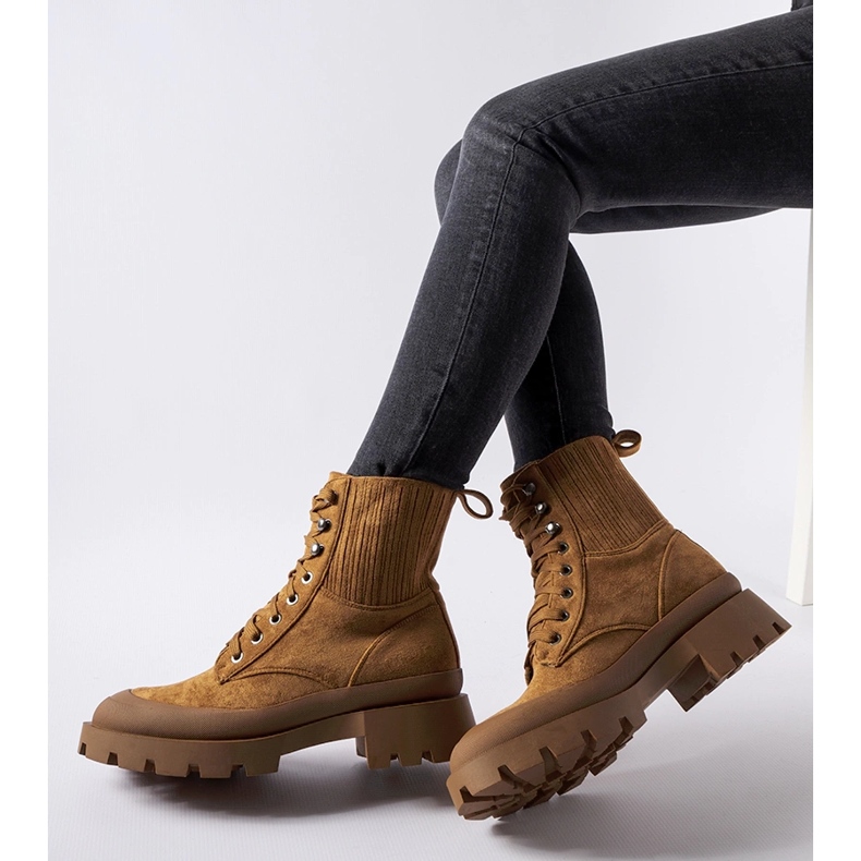 Braune Öko-Wildlederstiefel von Orson 1