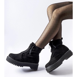 Schwarze Doganella-Stiefeletten mit Reißverschluss 1