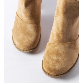 Beige Stiefeletten mit Ausschnitten Artemisia 1